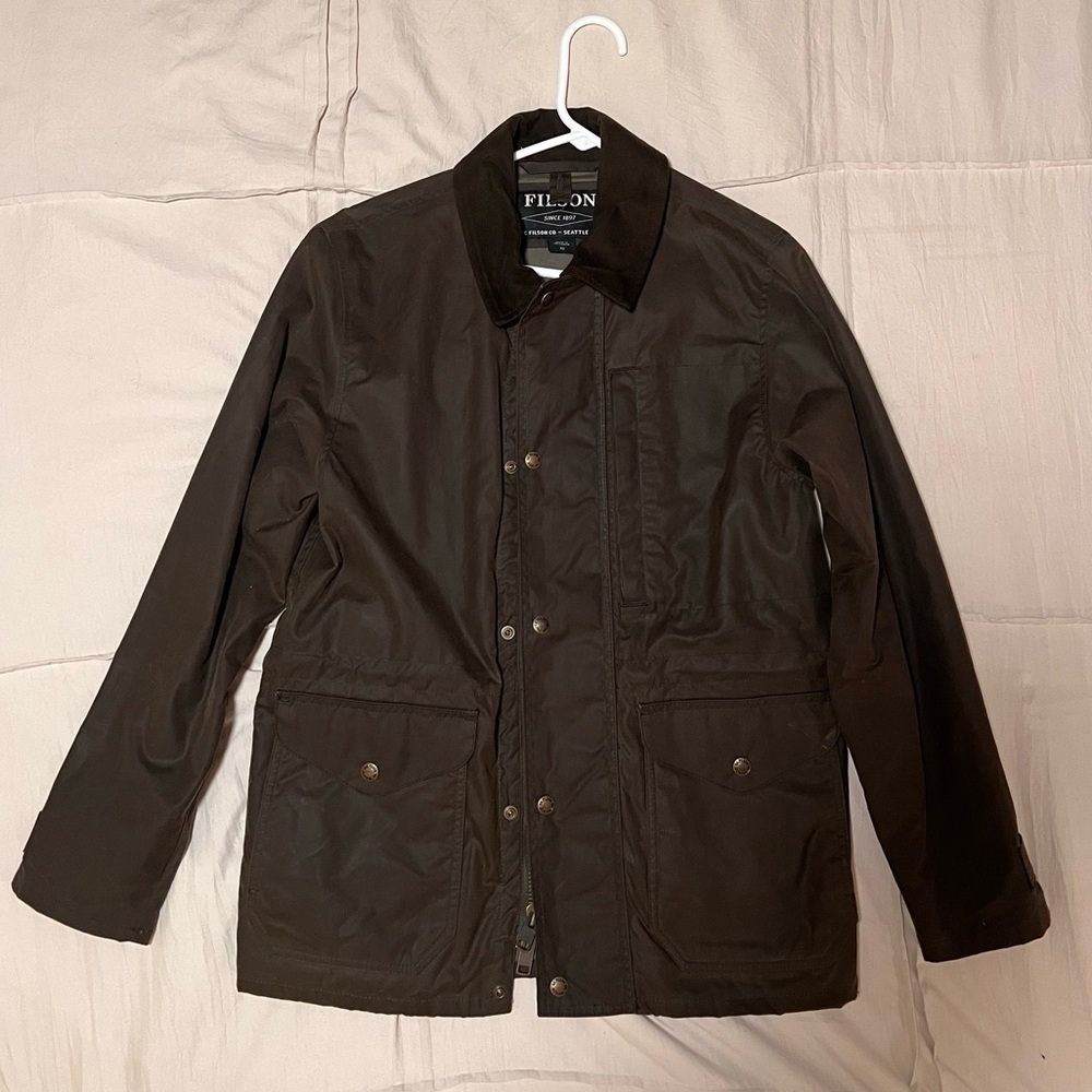 Filson Cover Cloth Mile Marker Coat XS Otter Green EUC